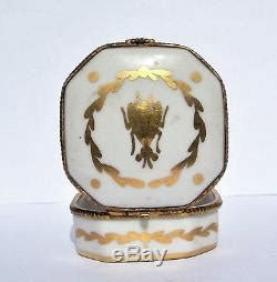 napoleon era round trinket box with bee on top metal|Napoleonic Bee .